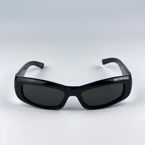 Balenciaga BB0266Sā001 Sunglasses Black Grey Rectangle Unisex - Picture 7 of 12